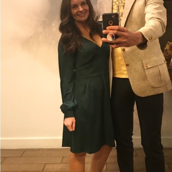 Emerald Green Long Sleeve Dress - Picture 6 of 6